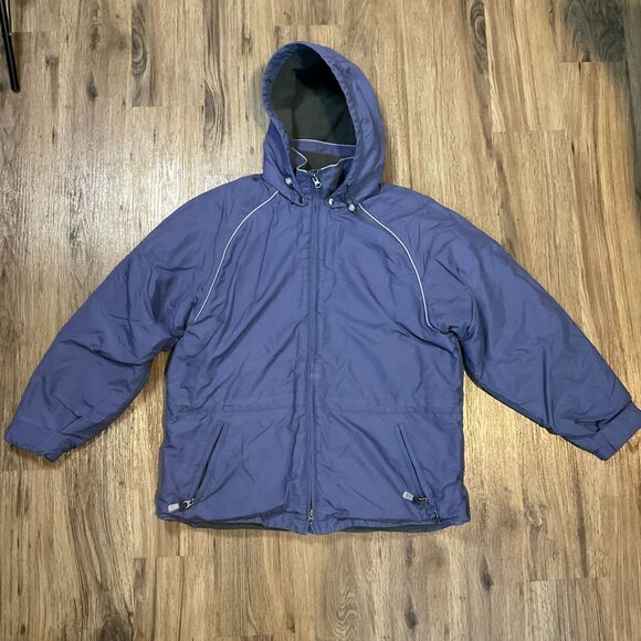 Pacific‎ Trail London Fog Fleece Lined Jacket Hooded Parka Coat Blue Size Large - Picture 1 of 13